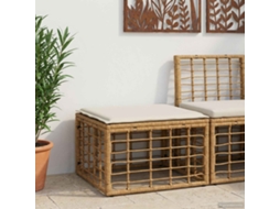 Vidaxl Pufe De Jardim Natural Vime Pe