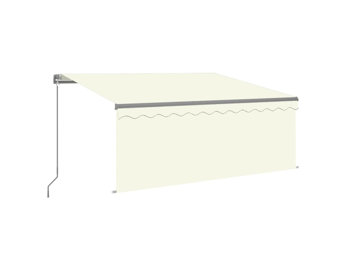 Retractable Awning, Retractable Awnings Vidaxl Creme Alumínio (3.5 X 2.5 M)