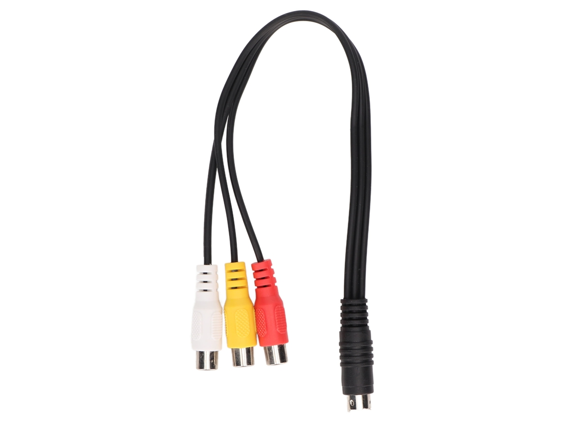 Cable Adaptador S-Video 4 Pines a 3 RCA, 0,3 M, Blindaje, Plug and Play S/MARCA