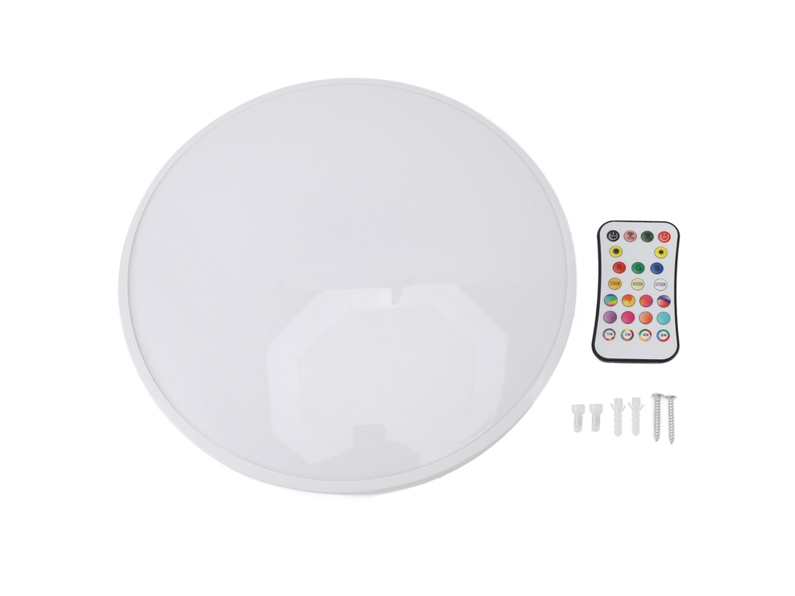 2026 lâmpada de Teto Inteligente 24w Ajustável por Dimmer, Controle Remoto, Luz Rgb, Brilho Alto, com Temporizador para Sala, Quarto, Festa