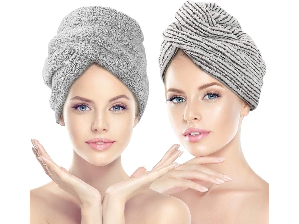 MEOIRUERY Toalha De Microfibra Para Cabelo, Superabsorvente, Ideal Para Cabelos Grossos, Secagem Rápida, Protege O Cabelo De Danos, Suave Para O Cabelo, Fácil D
