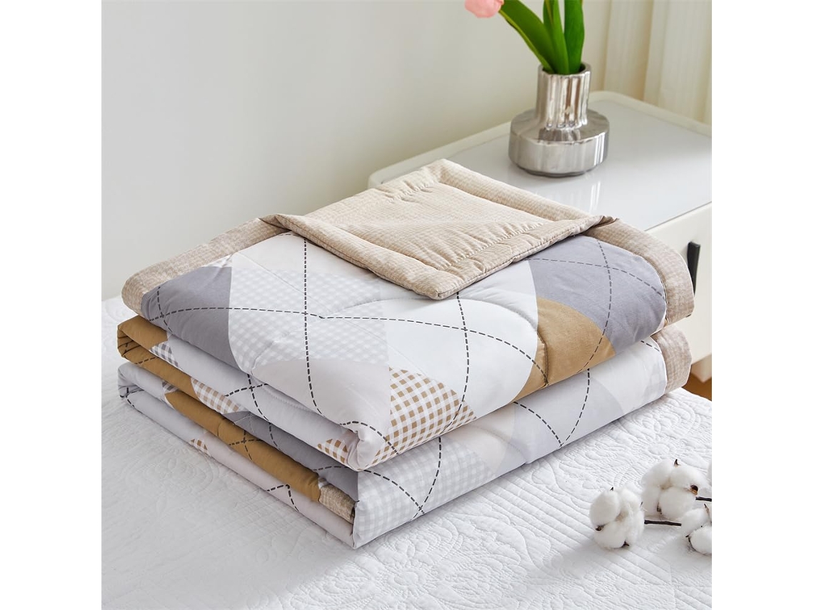 Colcha Acolchoada Fansu para Ar Condicionado Capa de Edredom Algodão Conjunto Cama Sofá com 180x200cm, Macio,