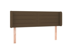 Cabeceira de Cama com Abas Tecido Castanho Escuro MAISON EXCLUSIVE (147x16x78 cm)