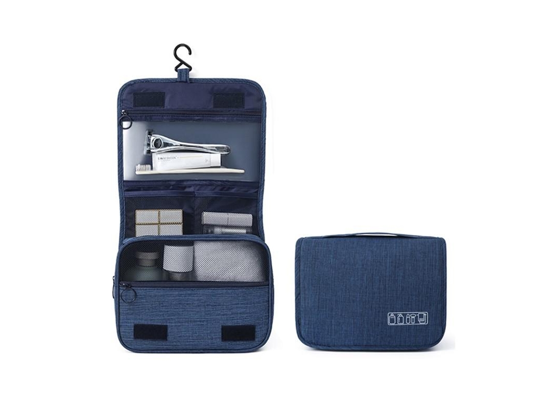 Saco De Higiene Pessoal Com Gancho E Compartimento Preto Blue