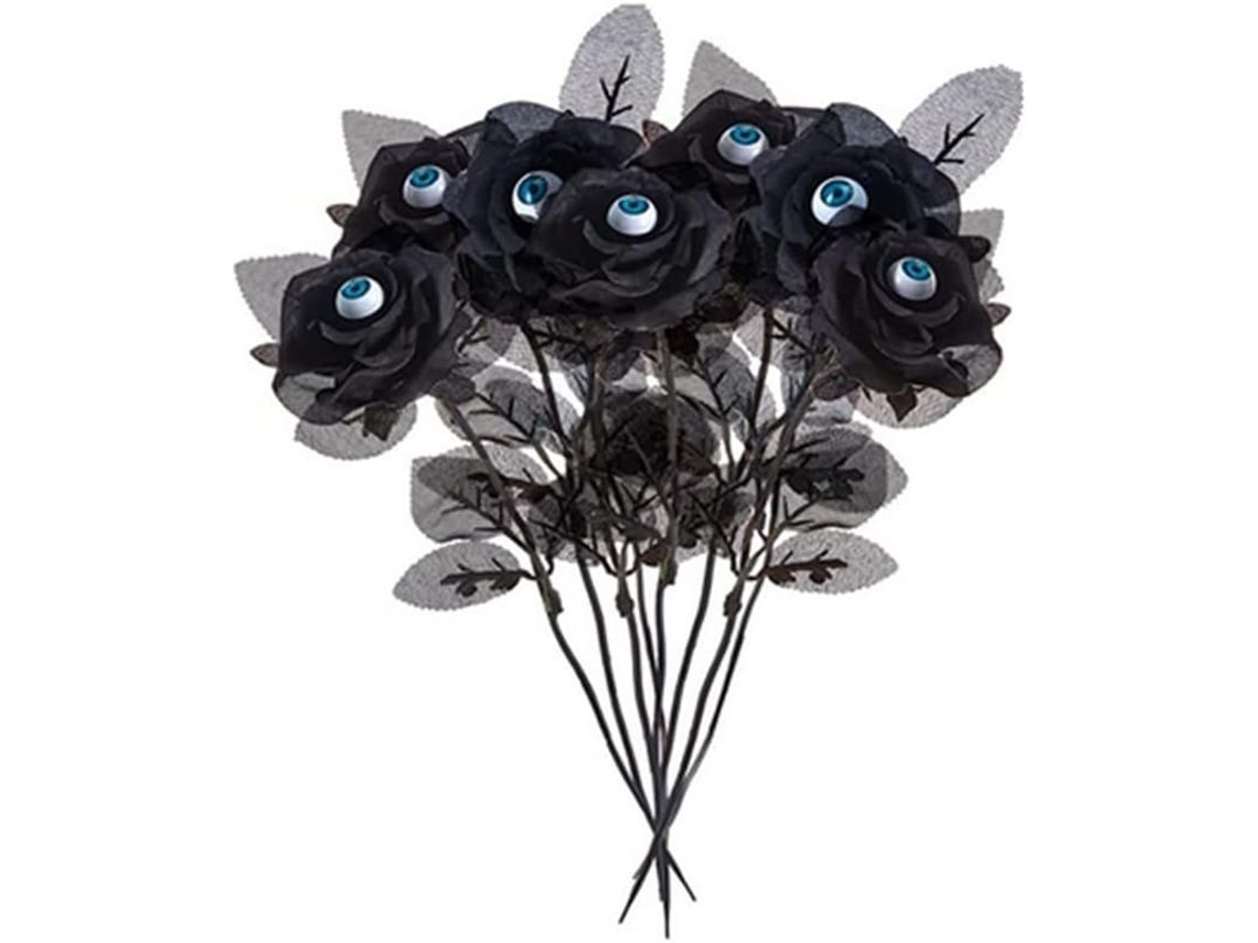 10 rosas artificiais com flores para festa de Halloween e decoração de casa S/MARCA