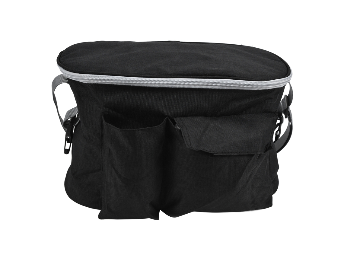 Primerox bolsa Organizadora para Carrinho de Bebê Impermeável com Apoio para Copo Ajustável Universal Mica Black