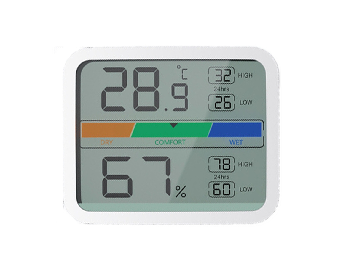 TRUYUETY Monitor Climático Com Tela Lcd Grande, Termômetro E Higrômetro Digital Garantindo Precisão Confiável Para Uso Em Escritórios Domésticos, Possui Indica