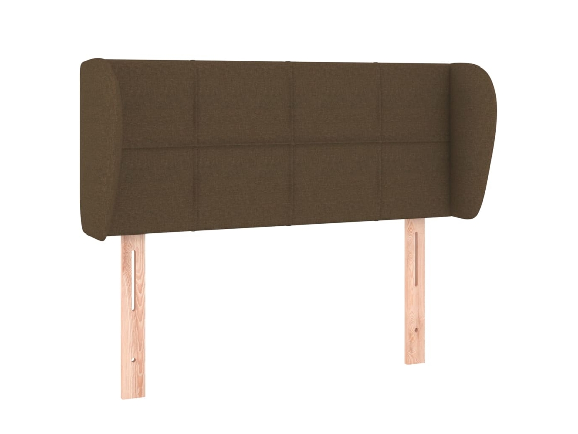 Cabeceira de Cama com Abas Tecido Castanho Escuro MAISON EXCLUSIVE (103x23x78 cm)