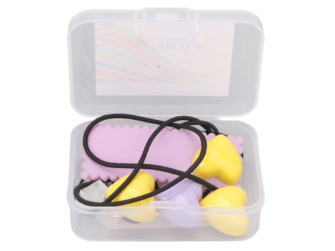 Suporte Para Aparelho Auditivo Clip De Cabelo Estilo Estrela Anti Perda Amarelo Roxo Silicone Nylon Abs Para Crianças Idosos Ouvidos Ambos