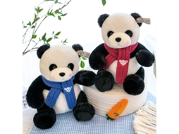 2026 conjunto de 2 Bonecos de Pelúcia Panda Par Parejo Bonito, Brinquedos Colecionáveis Móveis com Roupa Desmontável