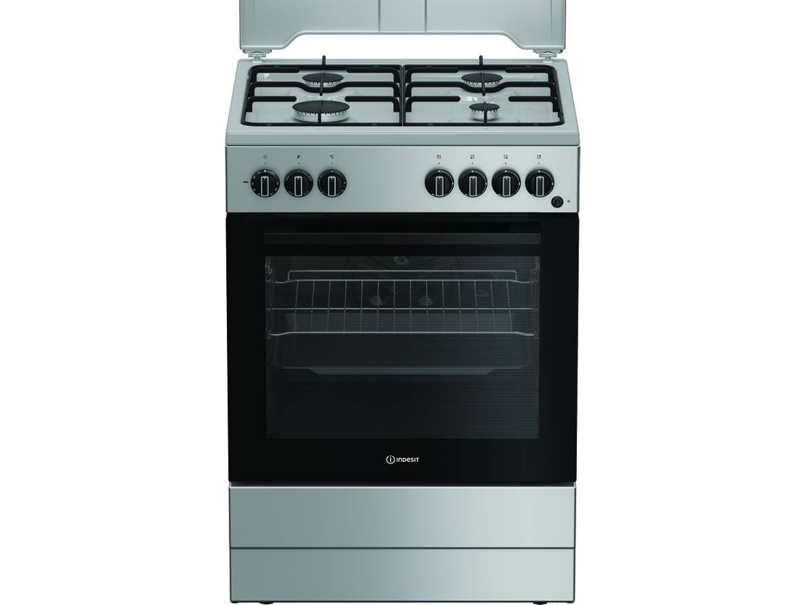 Fogão INDESIT I6G3PMS (73L - Elétrico e Gás Natural - Inox)