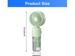Ventilador, Ventilador 2 em 1 com Névoa de Água, 4 Velocidades, Dobrável a 180°, com Reservatório de Água Removível BRILVIBERA ( Preto)