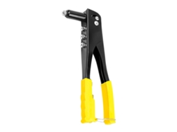 Kit de rebitadeira manual reforçada para uso com uma só mão com 4 cabeçotes intercambiáveis - Amarelo