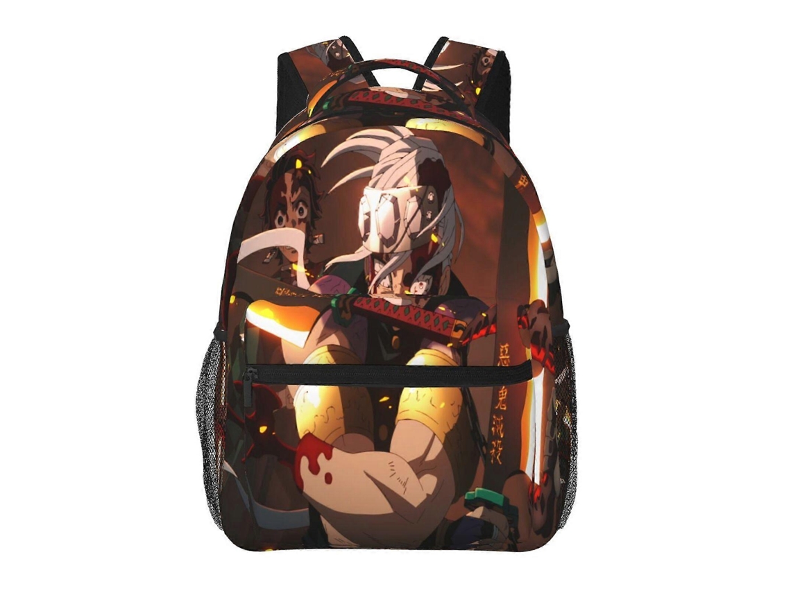 Mochila Demon Slayer N46 Para Escola E Trabalho, Leve E À Prova Dágua, Mochila Estilosa Para Estudantes E Adultos M46 Olysi Shop