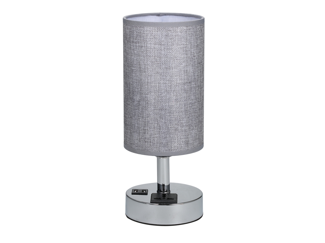 Lâmpada de Mesa de Cabeceira 220 240v com 2 Usb, Tomada e Controle Táctil 3 Níveis | S/MARCA