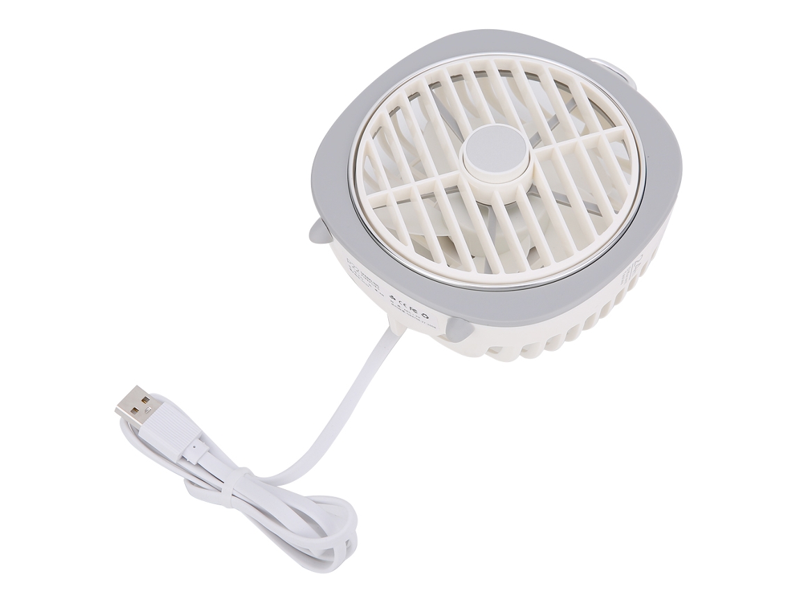 Ventilador De Mesa Portátil Laxiscreed Com Três Velocidades, Recarregável Usb E Capa Giratória De Vento