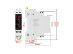 Laxiscreed Medidor Digital De Energia Eléctrica Com Display Para Perfil Din