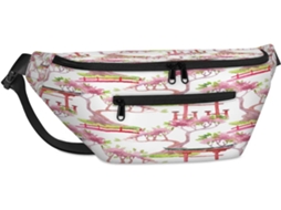 Bolsa transversal TROPICALLIFE com estampa floral japonesa (38x25x19cm)
