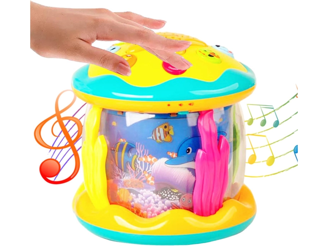 Projetor Musical Giratório Oceânico, Brinquedo Sensorial Para Bebês