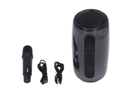 Ats altavoz Portátil com Microfone e Luz Rgb, Conjunto Compacto de Karaokê Bt para Uso em Casa e Exterior