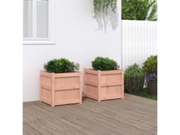 Vidaxl Vasos/floreiras De Jardim 2 Pcs Madeira De Douglas Maciça