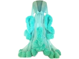 Roupa De Noite Sexy Plus Size Com Detalhes Falsos Para Festas E Fotos Boudoir Verde Menta