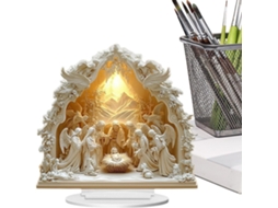 Painel De Presépio Em Acrílico 2d | Figuras De Mesa