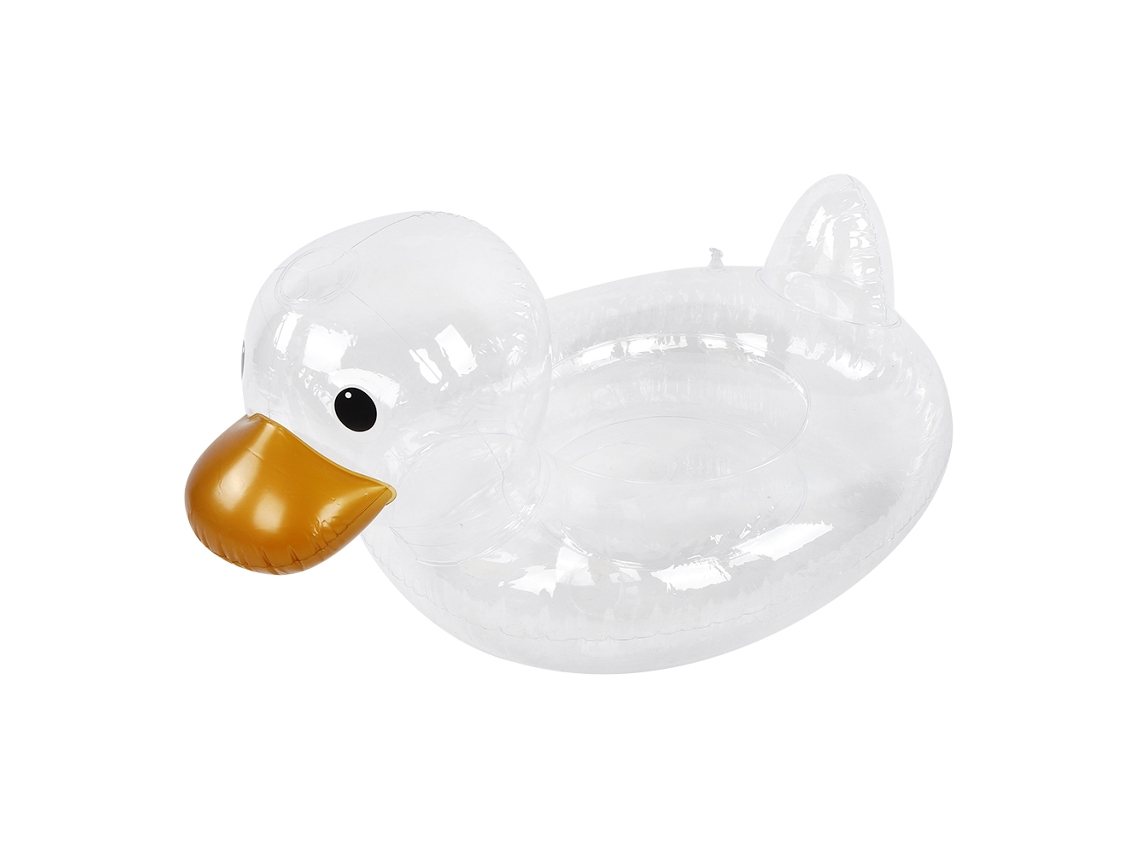 Boia Inflável Transparente de Pato para Bebês e Crianças de 0 a 4 Anos, Assento Flutuante AQUAFORGE