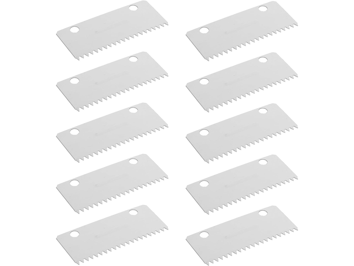 Lâmina De Corte Fita Plafope Silver Iron, Pacote Com 10 Unidades, Substituição Para Dispensador De Fita Mesa, Corte