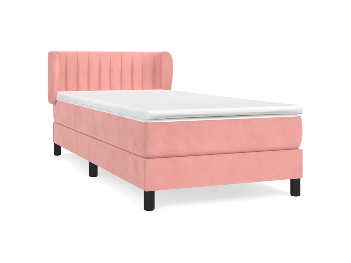 Box Spring Bed, Box Spring Beds Vidaxl Cor-de-rosa Veludo (100 X 200 Cm)