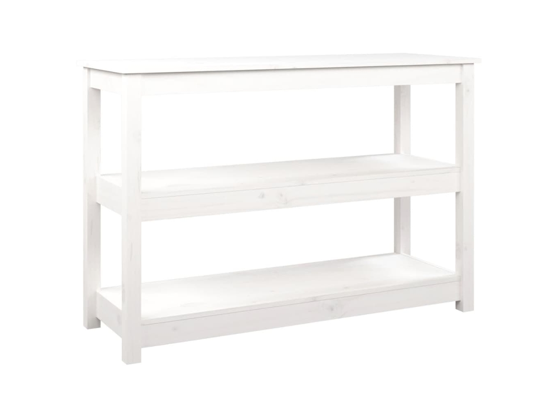 Mesa Consola 110x40x74 Cm Pinho Maciço Branco MAISON EXCLUSIVE