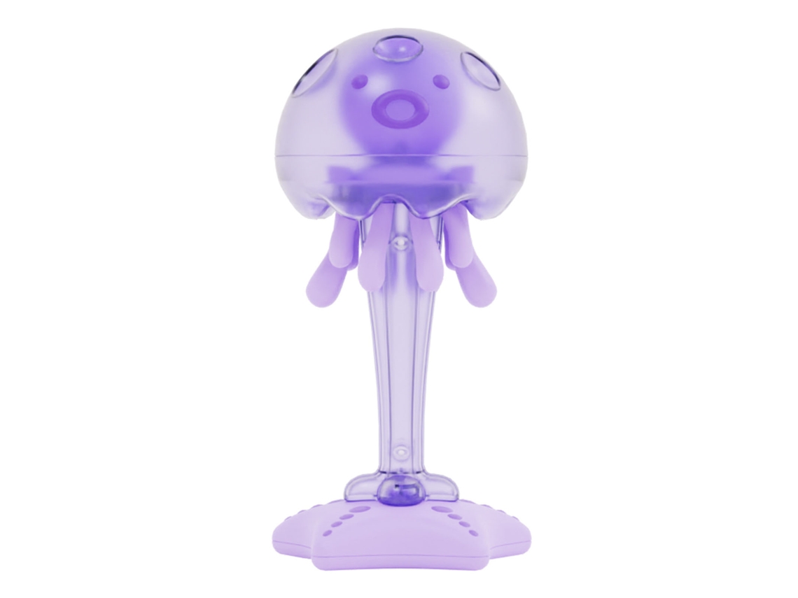 Brinquedo De Mordedor Medusa Com Luz E Som Susurrante Para Bebês Desenvolvimento Cognitivo Silicone Roxo