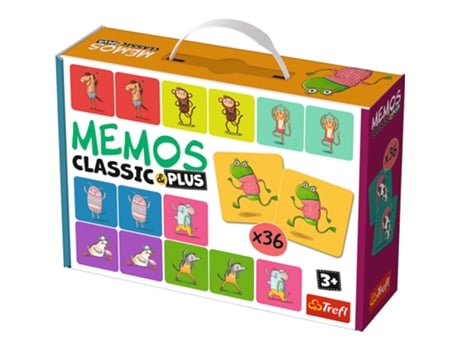 Jogo Memos Clássico E Plus, Movimento E Som Animais Trefl 02271 Trefl Gry