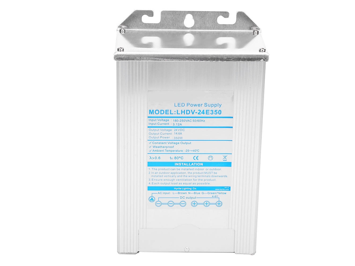 Fonte De Alimentação Chaveada À Prova De Chuva 350w Led Alumínio 24v Para Módulos De Luz