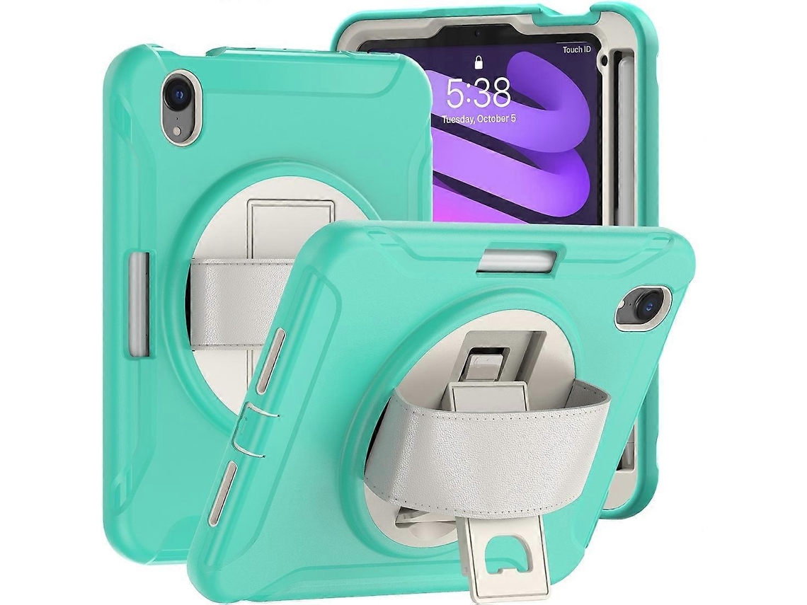 Capa Protetora Para Tablet Em Pc + Tpu Com Rotação De 360 ​​graus Para Ipad Mini 6 / Mini 2024, Com Suporte E Alça De Mão.