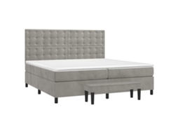 Box Spring Bed, Box Spring Beds Vidaxl Cinzeto Veludo (200 X 200 Cm)