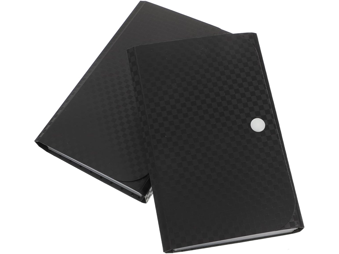 Conjunto de 2 pequenas pastas de polipropileno para documentos, expansíveis e com várias camadas de classificação, Ideais