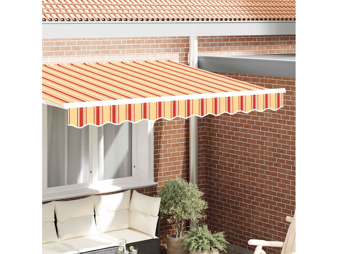 Vidaxl Substituição De Valance De Toldo Amarelo E Laranja 230 X 20 Cm