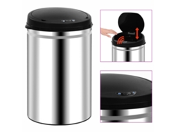 Vidaxl Caixote Do Lixo Com Sensor Automático 30 L Aço Inoxidável