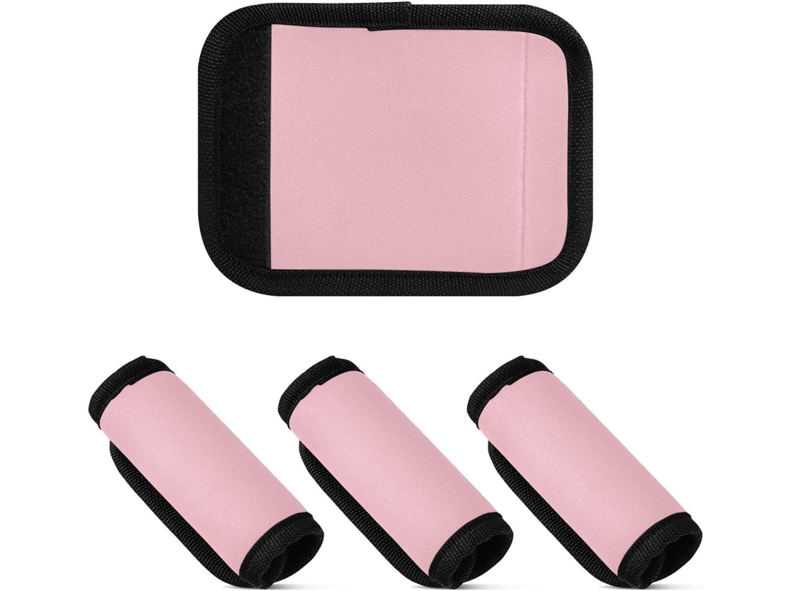 Conjunto De 4 Alças Malas Viagem Cor Pêssego Sólida Multiuso Acessório Alça Mala Ideal Viagens