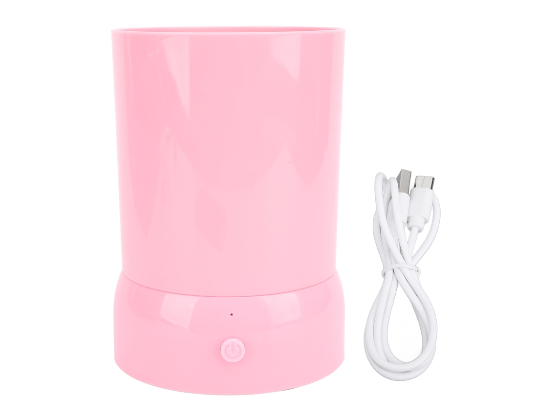 Aspirador portátil elétrico LAXISCREED para pincéis de maquilhagem e cosméticos, rosa