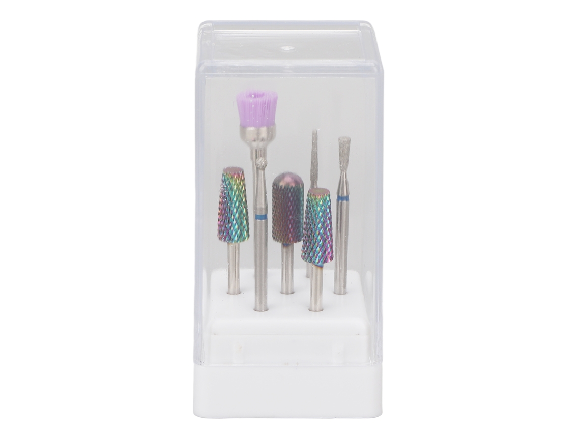 7pcs Brocas De Lixadeira De Unhas Em Aço Inoxidável Para Remoção Rápida, Lixamento E Polimento Para Unhas De Gel Duro