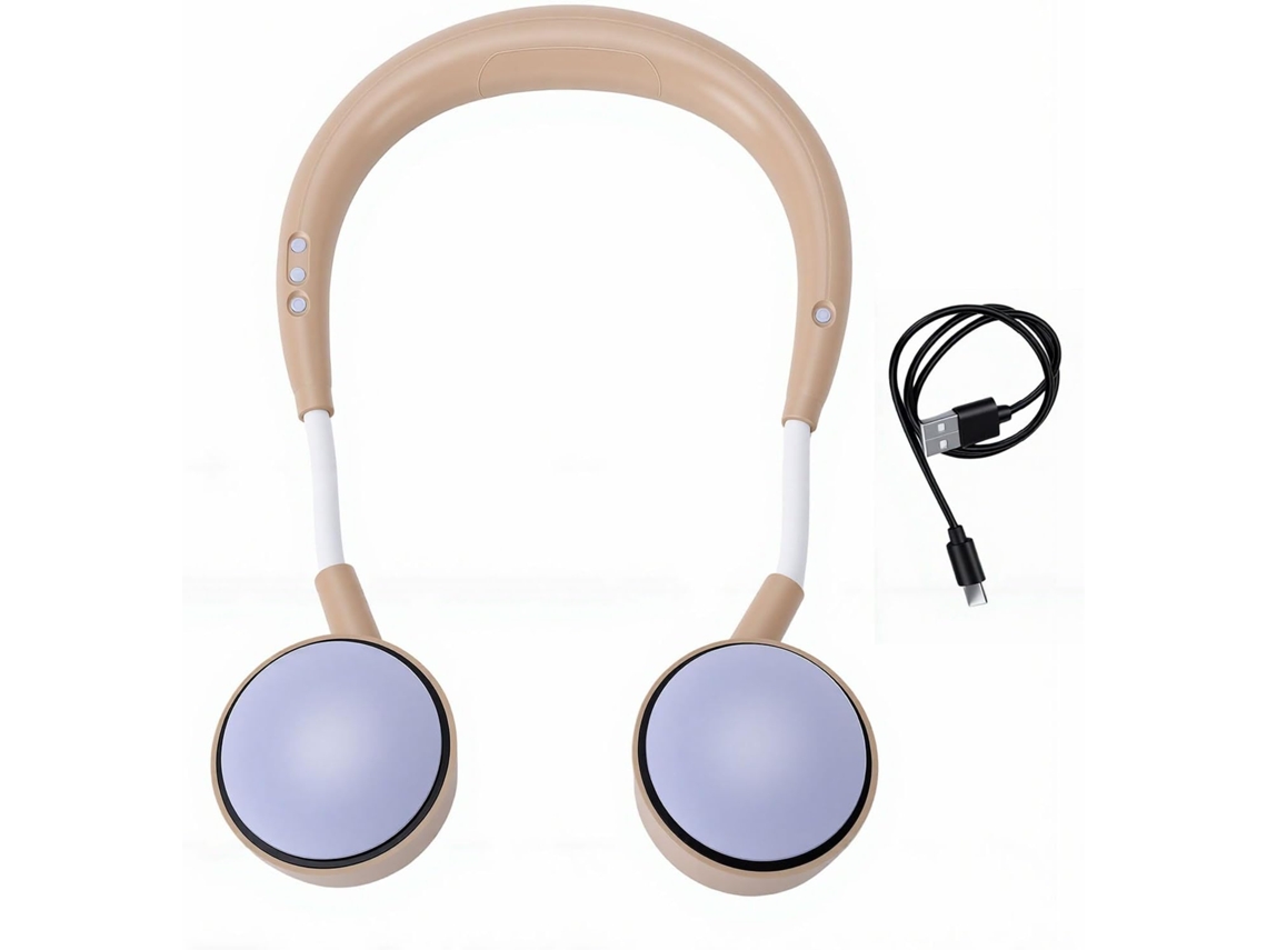 Luminária De Leitura Pescoço Ftvogue, Luz De Leitura Suspensa Para O Pescoço, 3 Cores, 9 Níveis De Brilho, Recarregável