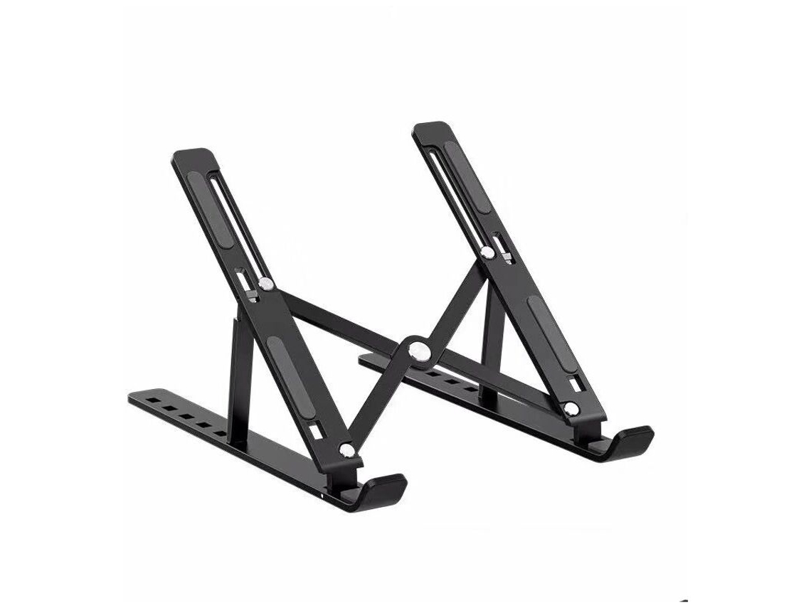 Suporte Para Laptop, Dobrável, Ajustável, Ventilado, Portátil, Para Mesa, Suporte Ergonômico Dobrável De Alumínio Para Laptop, Preto Brilvibera