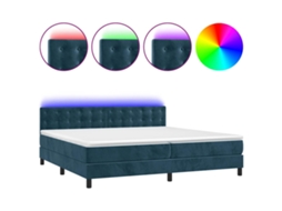 Box Spring Bed, Box Spring Beds Vidaxl Azul Veludo (200 X 200 Cm)