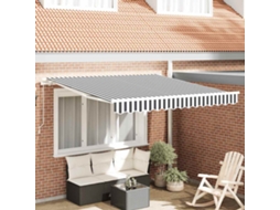 Vidaxl Toldo Retrátil Manual 300x250 Cm Antracite E Branco