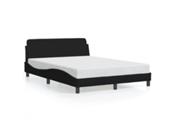 Bed Frame, Bed Frames Vidaxl Preto Tecido (140 X 200 Cm)