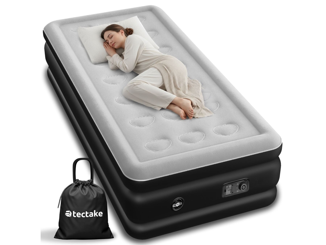 Tectake Colchão Insuflável Airdreams Com Bomba Elétrica, Preto/branco