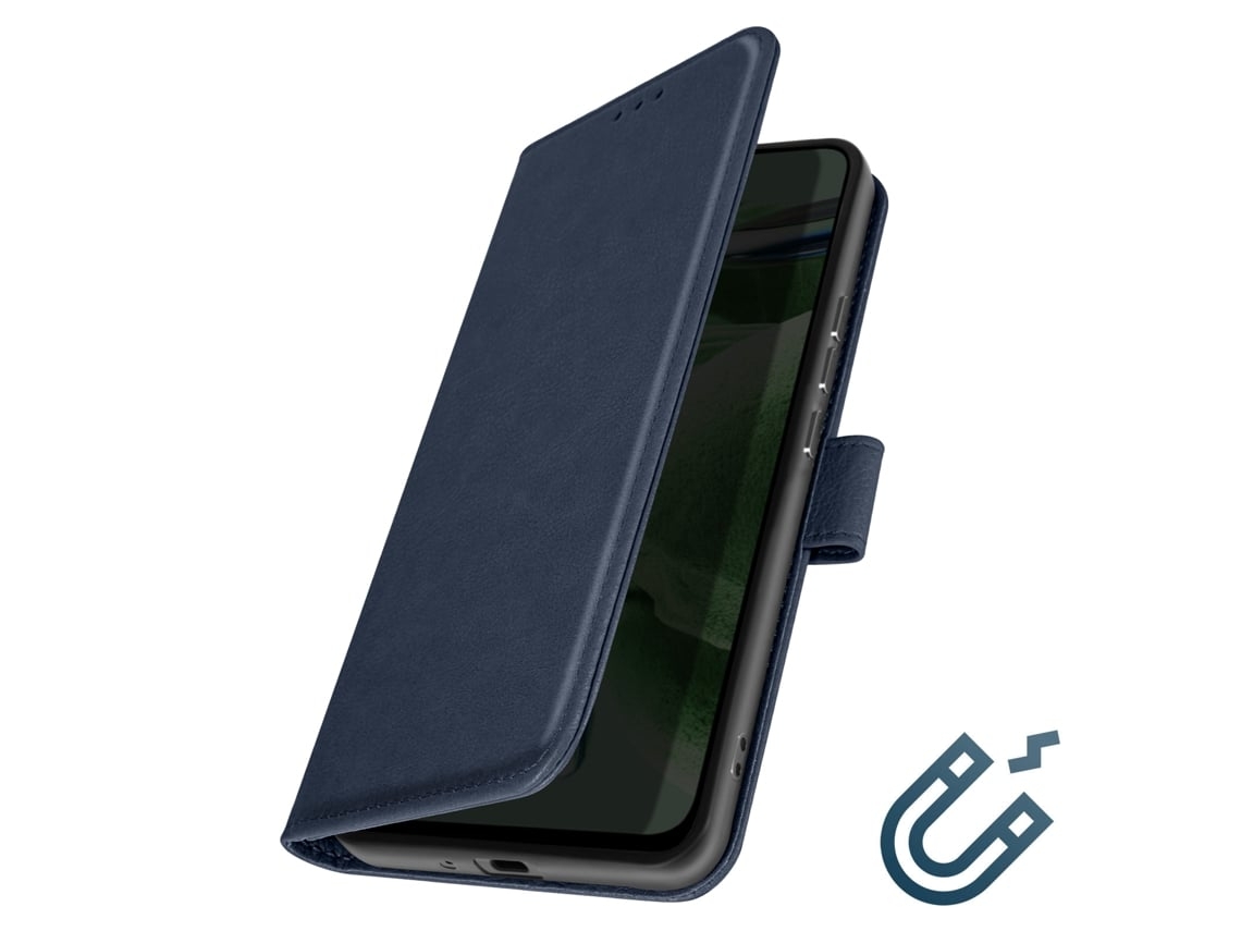 Capa Fólio Para Samsung Galaxy J4 Plus Ushion Pele Azul .