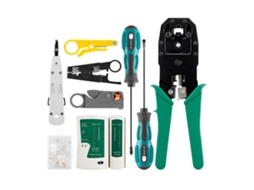 Kit Laxiscreed Para Testar Cabos De Rede Com Ferramenta De Desencapador E Conector